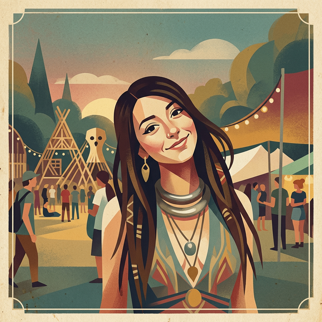 A young woman at the Nova festival