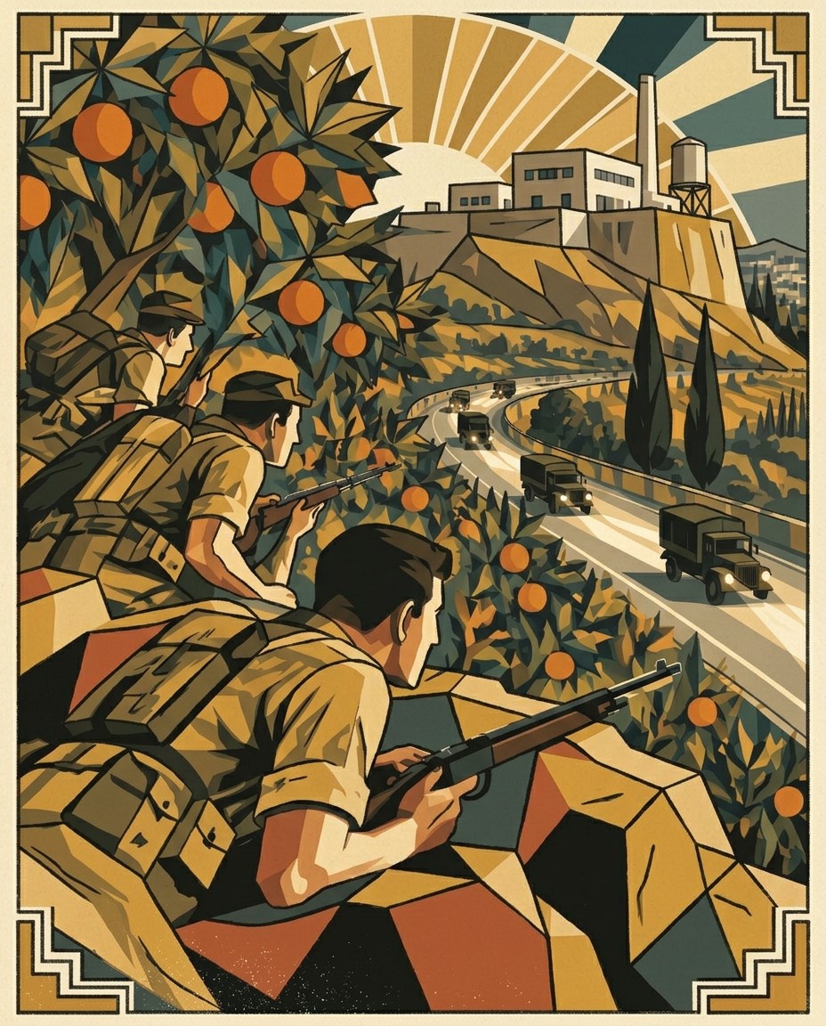 Operation Ice Action at Yazur — through the orange groves