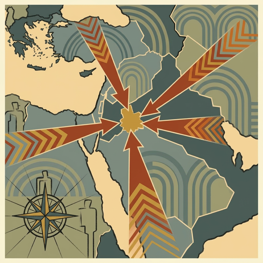 Regional map of the seven-front war