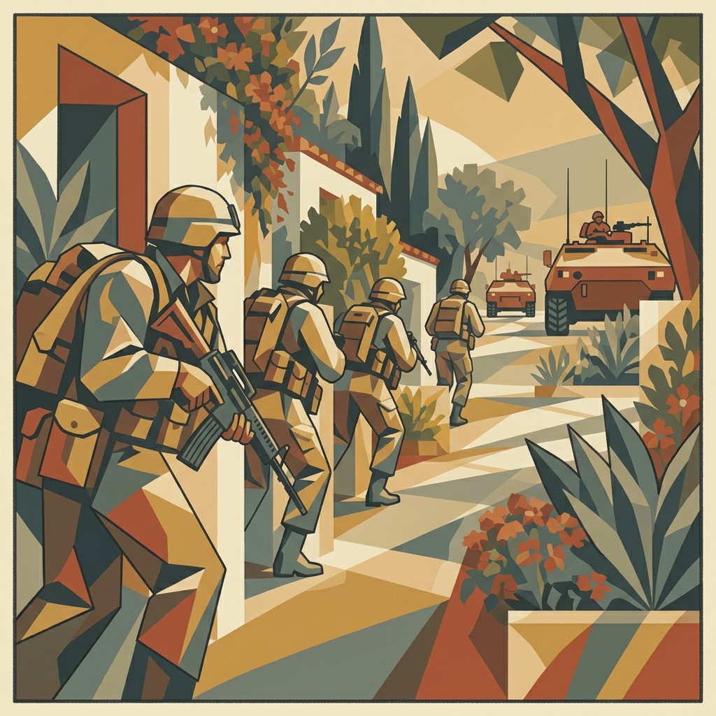 IDF soldiers arriving at Nahal Oz on October 8