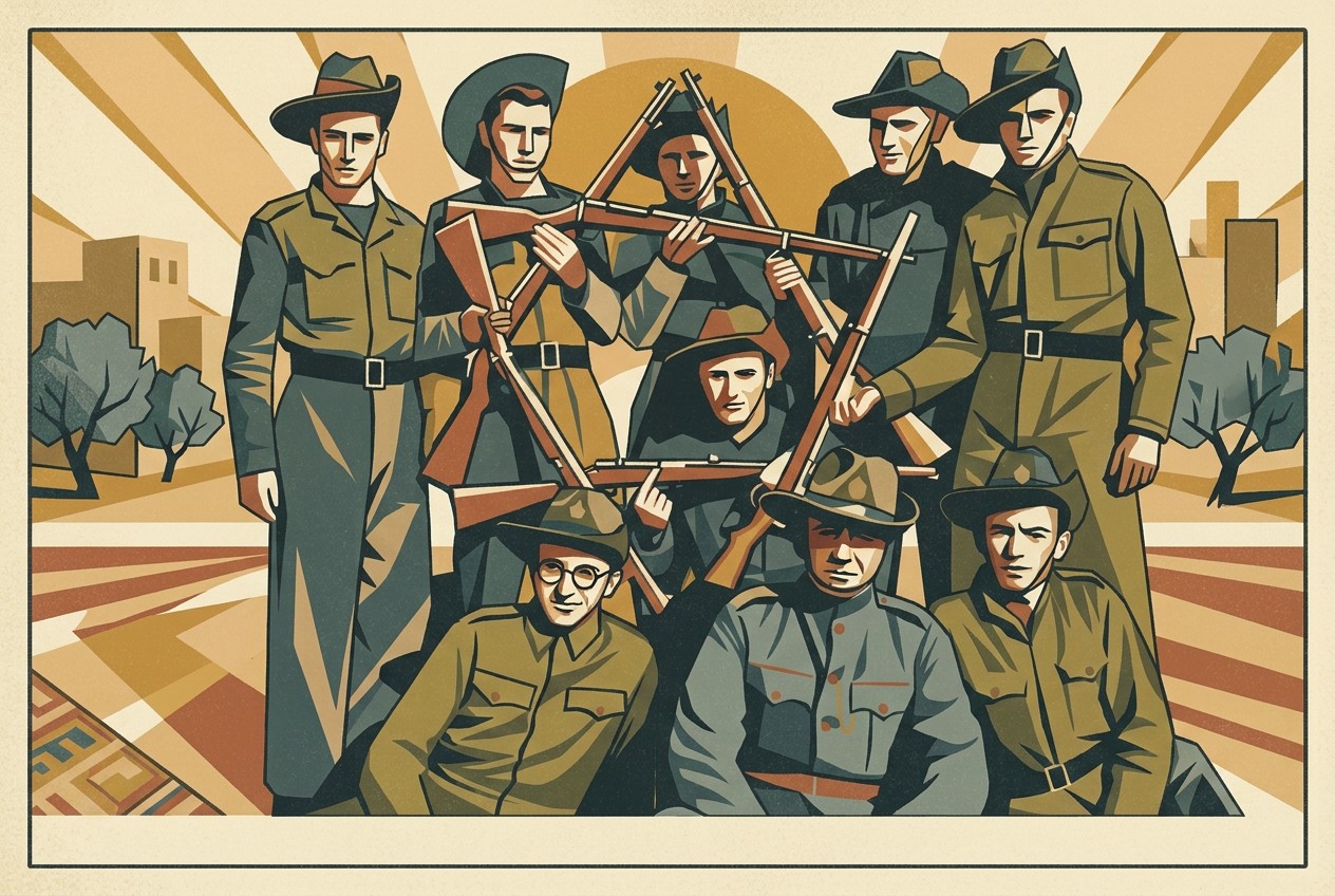 PALESTINIAN JEWS FIGHTING IN THE JEWISH BRIGADE OF THE BRITISH ARMY
